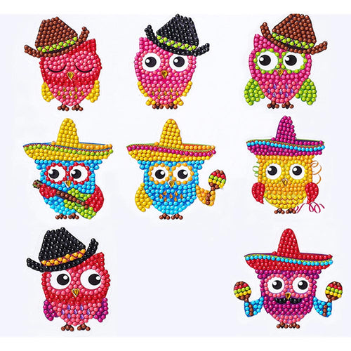 Diamond Painting Sticker Set met Uilen