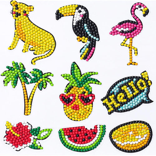 Diamond Painting Stickerset Hallo
