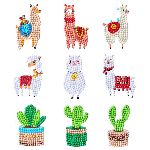 Diamond Painting Sticker Set met Lama's