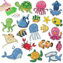 Afbeelding in Gallery-weergave laden, Set Diamond Painting Stickers met Zee Dieren voor Kinderen