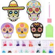 Afbeelding in Gallery-weergave laden, Diamond Painting Sticker Set Schedel
