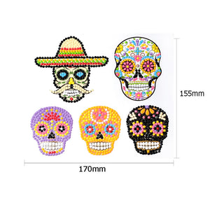 Diamond Painting Sticker Set Schedel