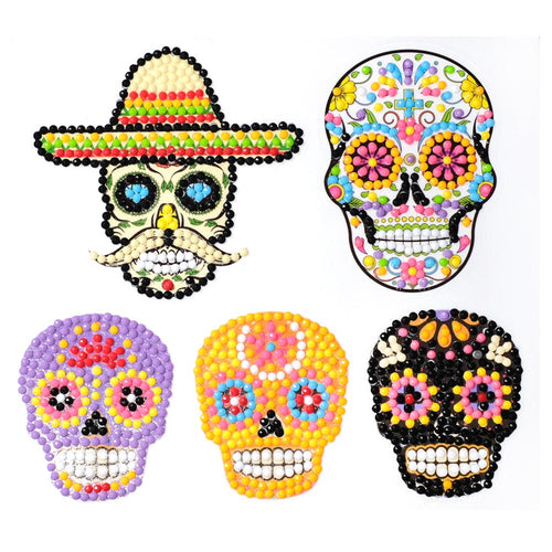 Diamond Painting Sticker Set Schedel