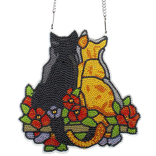 Diamond Painting Deurhanger 5D 2 Katten
