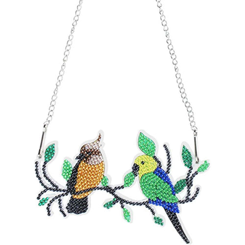 Diamond Painting Deurhanger 5D met 2 Vogels