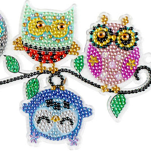 Diamond Painting Deurhanger 5D met 6 Uilen