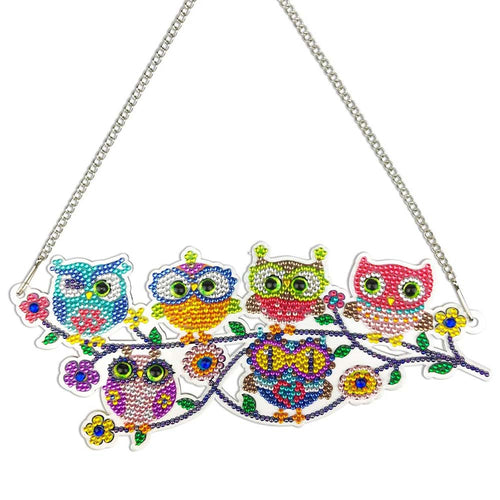 Deurhanger Diamond Painting 5D 6 Uilen