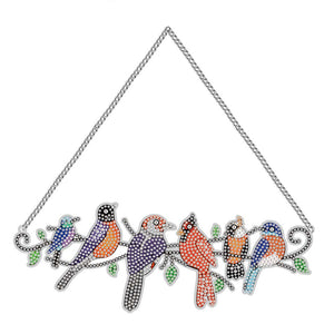 Diamond Painting Deurhanger 5D 6 Vogels