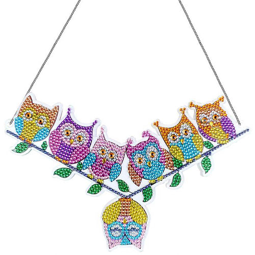 Diamond Painting Deurhanger 5D 7 Uilen