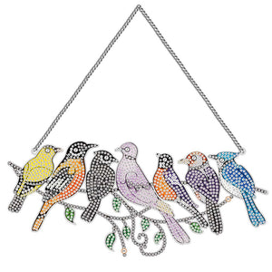 Diamond Painting Deurhanger 5D 7 Vogels