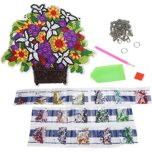 Diamond Painting Deurhanger 5D met Bloempot