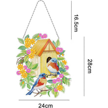 Afbeelding in Gallery-weergave laden, Diamond Painting Deurhanger 5D - Vogelhuisje Dubbelzijdig