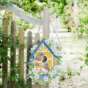 Diamond Painting Deurhanger 5D met Vogelhuisje Dubbelzijdig