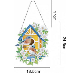 Diamond Painting Deurhanger 5D met Vogelhuisje Dubbelzijdig