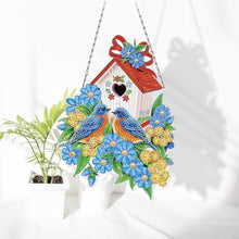 Afbeelding in Gallery-weergave laden, Diamond Painting Deurhanger 5D Dubbelzijdig met Vogelhuisje