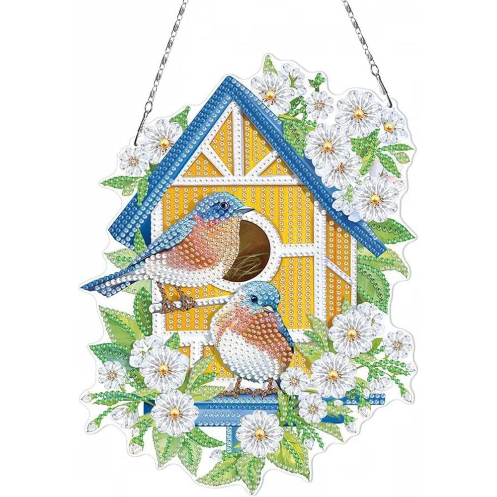 Deurhanger Diamond Painting 5D met Vogelhuisje Dubbelzijdig
