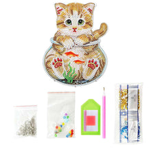 Afbeelding in Gallery-weergave laden, Auto Ophanging Diamond Painting Kat in een Aquarium