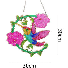 Afbeelding in Gallery-weergave laden, Diamond Painting Deurhanger 5D Kolibrie met Bloemen