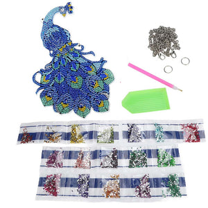 Diamond Painting Deurhanger 5D Pauw