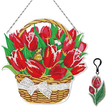 Afbeelding in Gallery-weergave laden, Deurhanger Diamond Painting 5D Tulpen met LED en Hanger