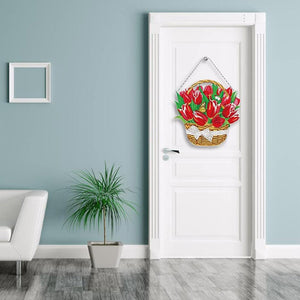 Diamond Painting Deurhanger 5D Tulpen met LED en Hanger