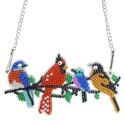 Deurhanger Diamond Painting 5D Vier Vogels
