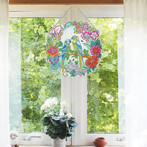 Diamond Painting Deurhanger 5D Vogels met LED en Hanger