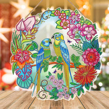 Afbeelding in Gallery-weergave laden, Diamond Painting Deurhanger 5D Vogels met LED en Hanger