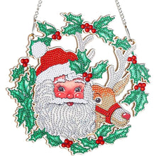 Afbeelding in Gallery-weergave laden, Diamond Painting Deurhanger 5D Kerstman met Rendier