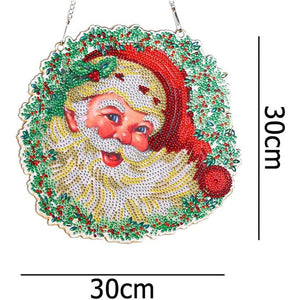 Diamond Painting Deurhanger 5D Kerstman