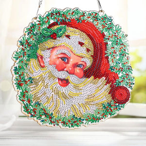 Diamond Painting Deurhanger 5D Kerstman