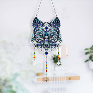 Auto-Spiegelhouder Diamond Painting Wolf