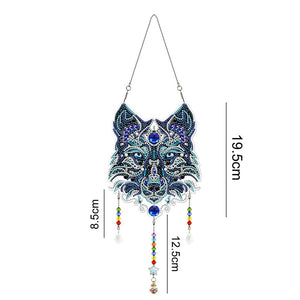 Auto-Spiegelhouder Diamond Painting Wolf