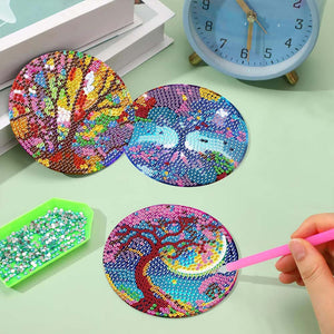 Onderzetter Diamond Painting 5D met Levensboom