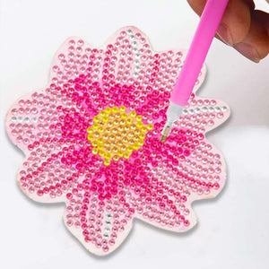 Onderzetter Diamond Painting 5D Bloemen