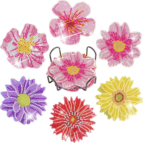 Onderzetter Diamond Painting 5D Bloemen