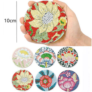 Diamond Painting Onderzetter 5D met Bloemen