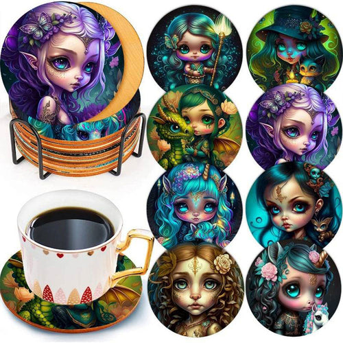 Onderzetter Diamond Painting 5D Elfen