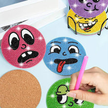 Afbeelding in Gallery-weergave laden, Onderzetter Diamond Painting 5D Emoji 8 Stuks