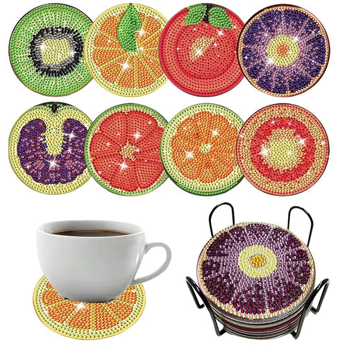 Onderzetter Diamond Painting 5D met Fruit