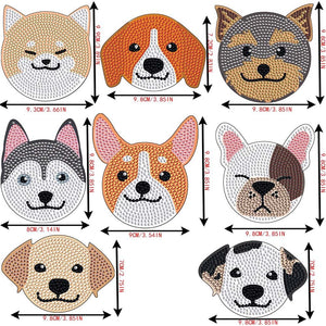 Diamond Painting Onderzetter 5D Honden