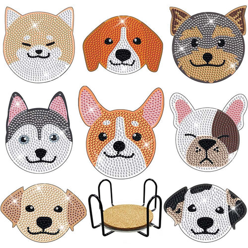 Onderzetter Diamond Painting 5D Honden