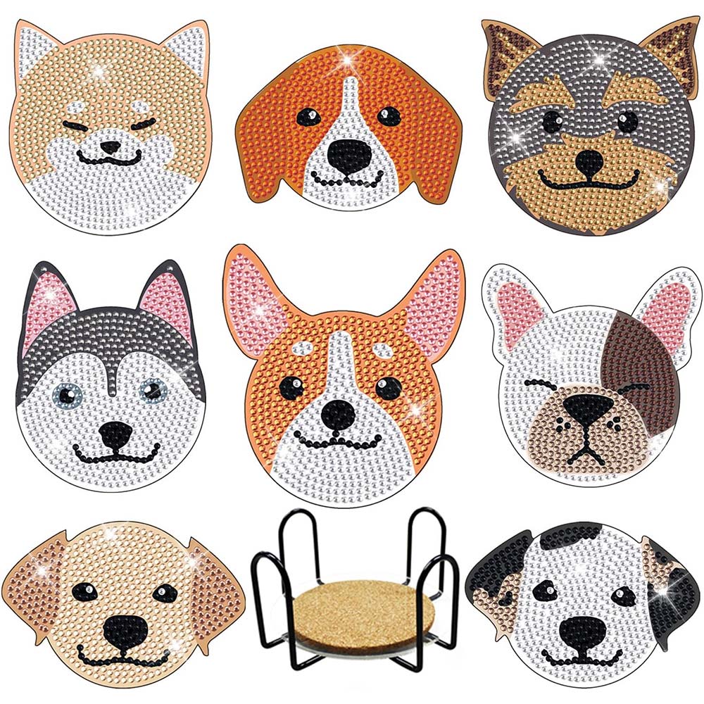 Onderzetter Diamond Painting 5D Honden