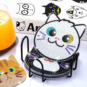 Onderzetter Diamond Painting 5D Katten Set van 10 Stuks