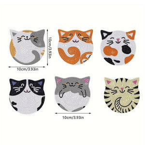 Onderzetter Diamond Painting 5D met Katten