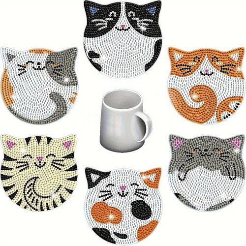 Onderzetter Diamond Painting 5D met Katten