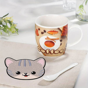 Diamond Painting Onderzetter 5D Katten