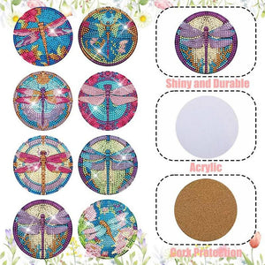 Onderzetter Diamond Painting 5D Libellen