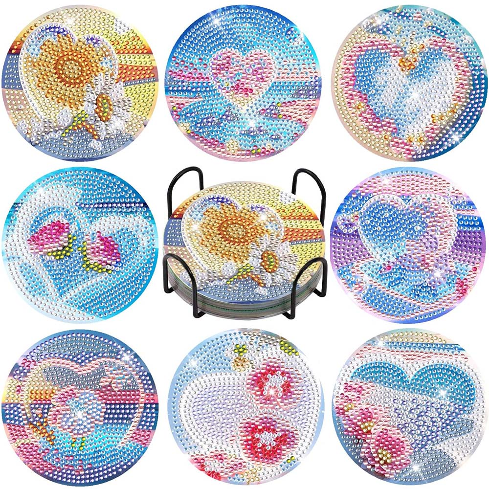 Onderzetter Diamond Painting 5D Liefde