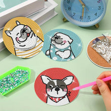 Afbeelding in Gallery-weergave laden, Onderzetter Diamond Painting 5D met Gelukkige Honden
